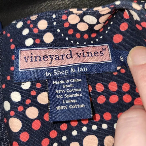 Vineyard‎ Vines Girls Navy Blue Confetti Dress 8 - Picture 4 of 4